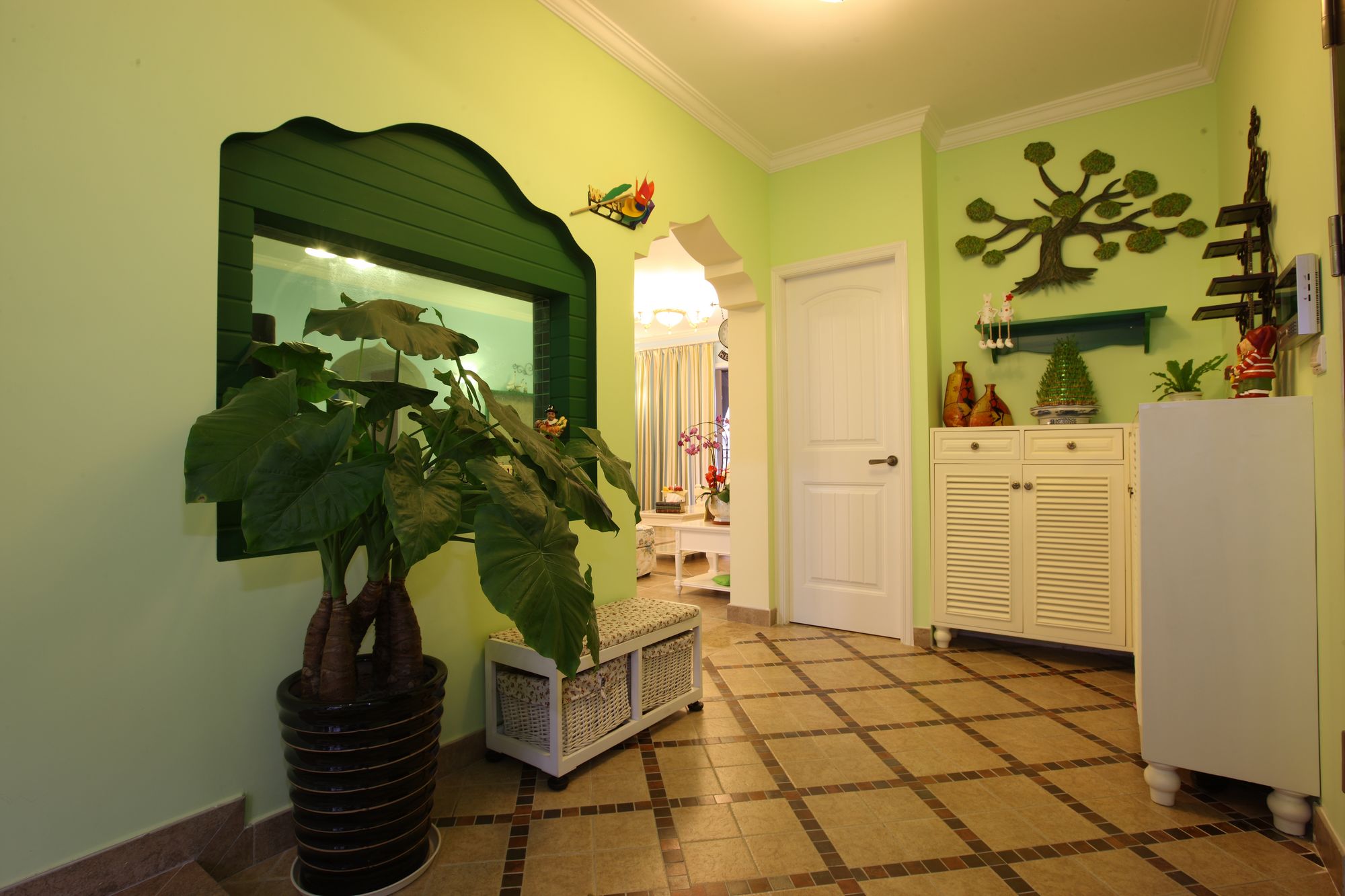 杭州田园风格风华苑164平米设计装修效果图