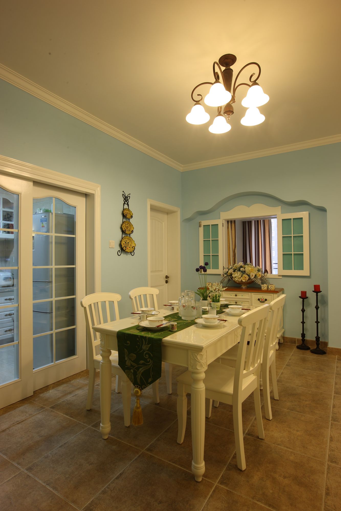 杭州田园风格风华苑164平米设计装修效果图