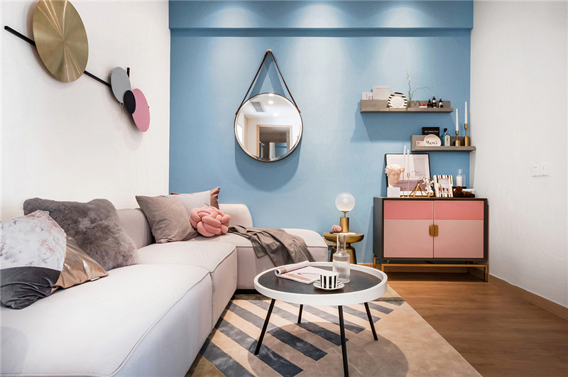 新乡现代简约风格天马兰亭园87平米设计装修效果图