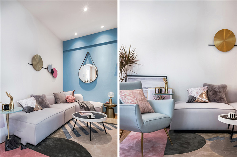 新乡现代简约风格天马兰亭园87平米设计装修效果图