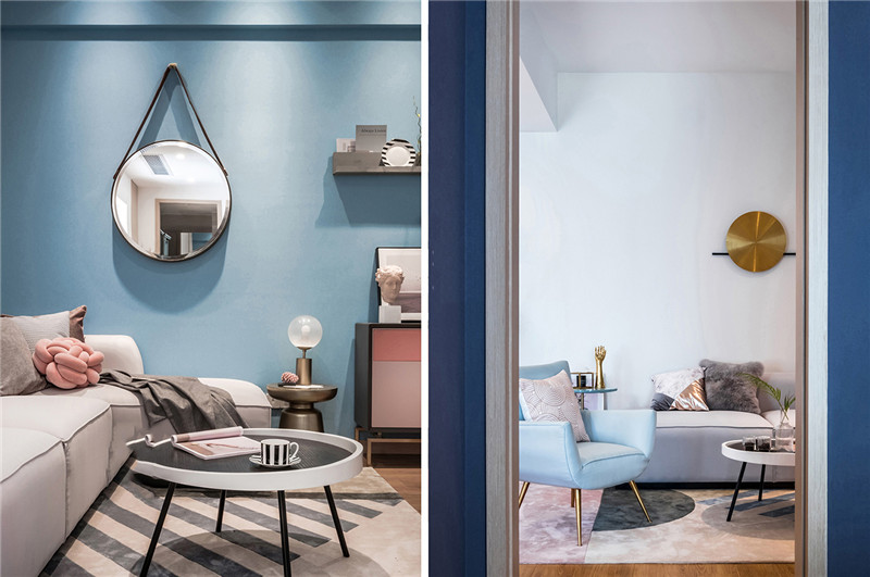 新乡现代简约风格天马兰亭园87平米设计装修效果图