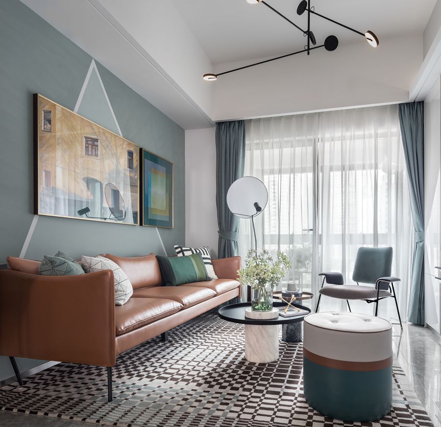 武汉现代简约风格联投龙湾96平米设计装修效果图