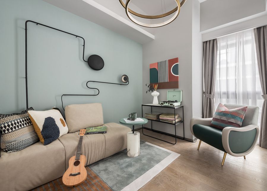 武汉现代简约风格联投龙湾96平米设计装修效果图