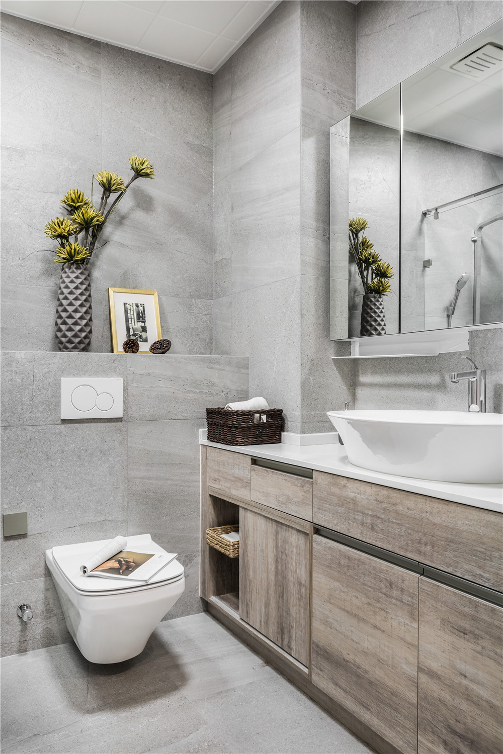 廊坊现代简约绿宸万华城108平米设计装修效果图