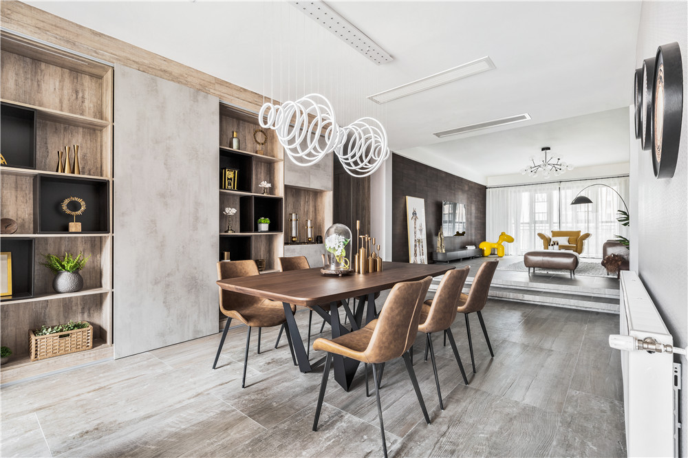 廊坊现代简约绿宸万华城108平米设计装修效果图