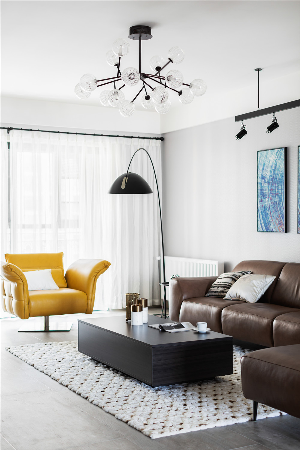 廊坊现代简约绿宸万华城108平米设计装修效果图