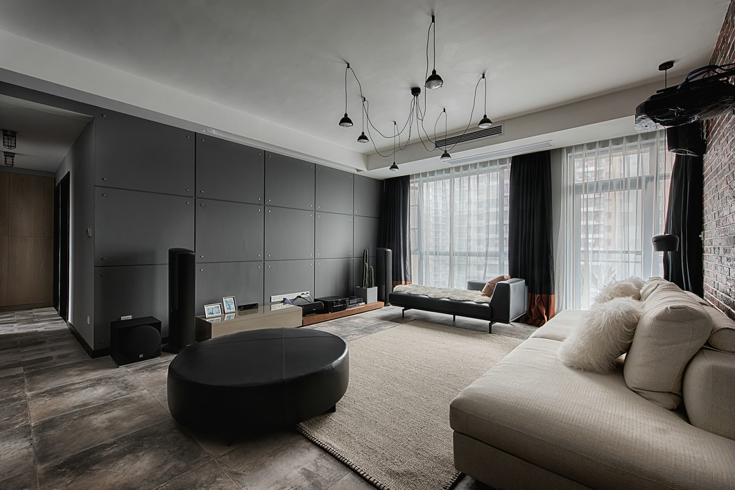 现代简约风格水晶城112平米复式设计装修效果图