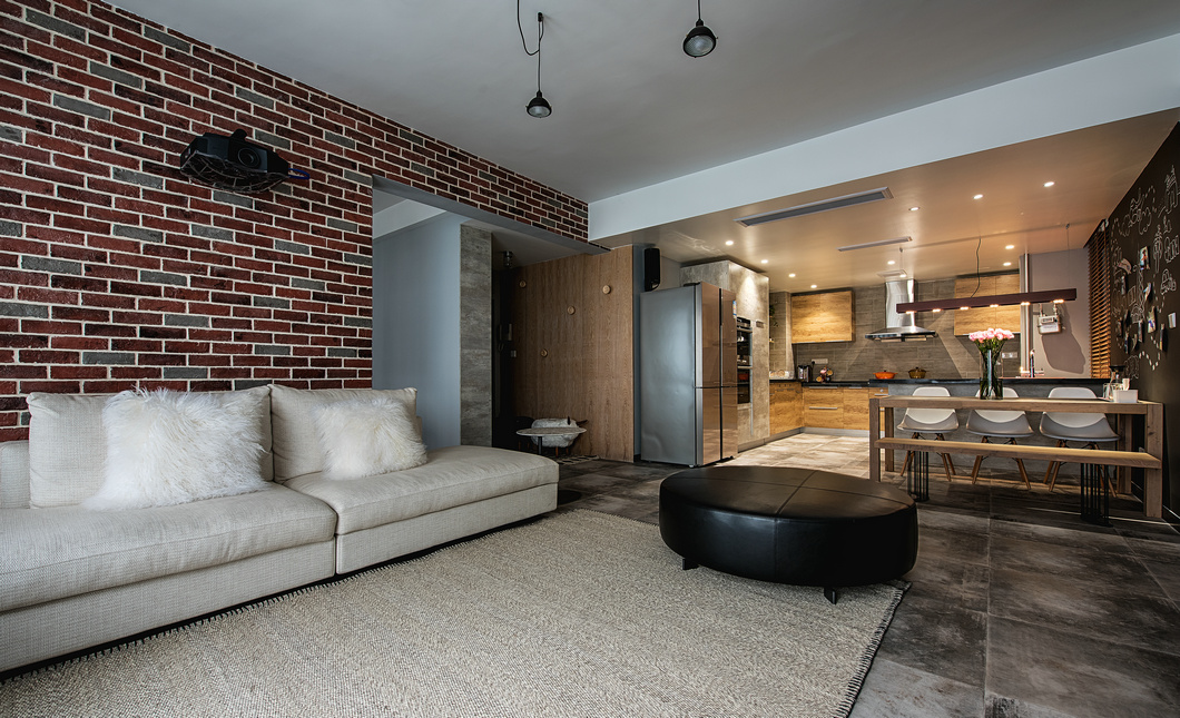 现代简约风格水晶城112平米复式设计装修效果图