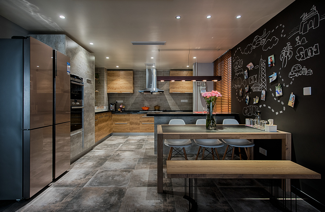 现代简约风格水晶城112平米复式设计装修效果图