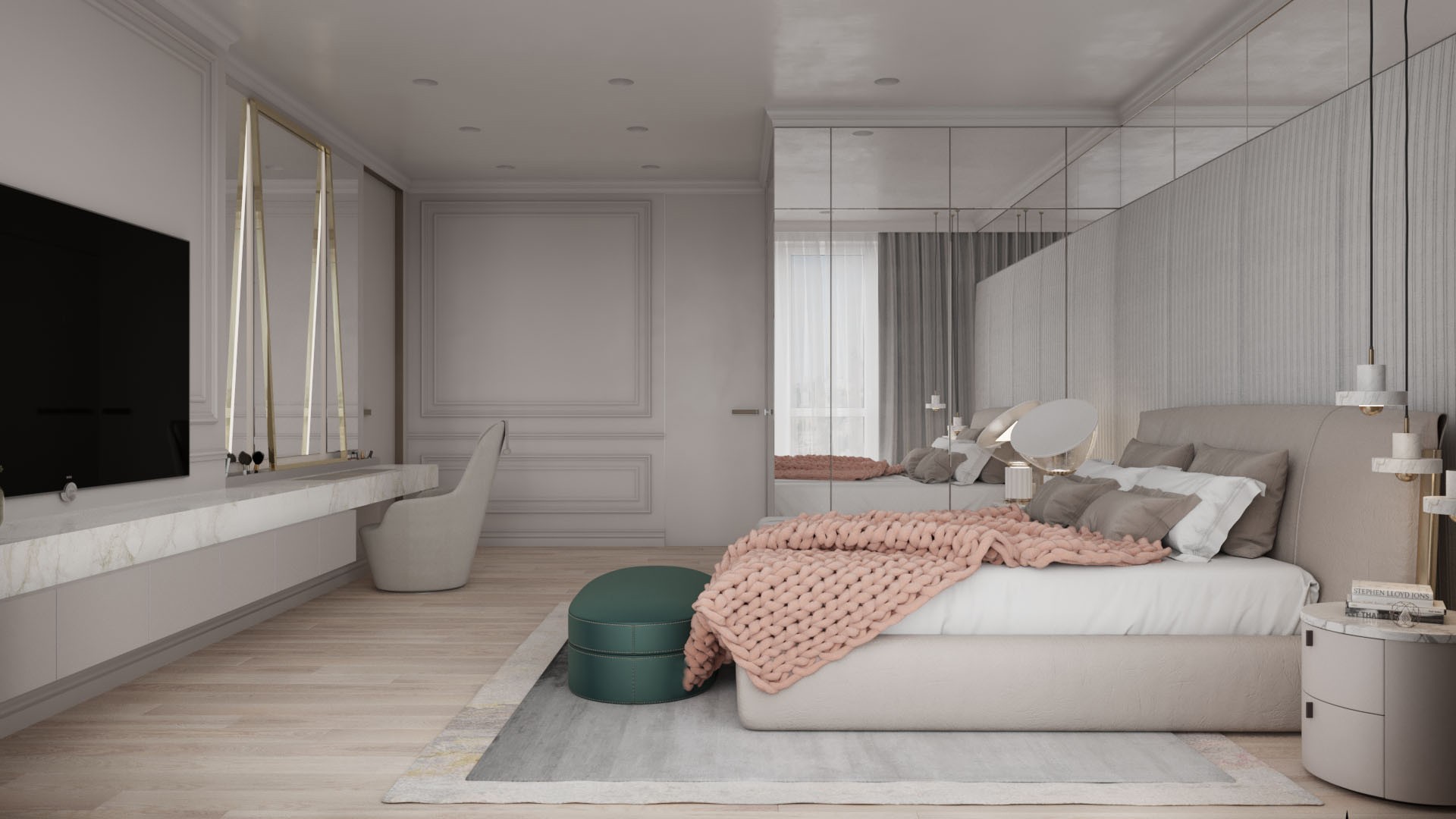 玉林现代简约风格德兴花园108平米设计装修效果图