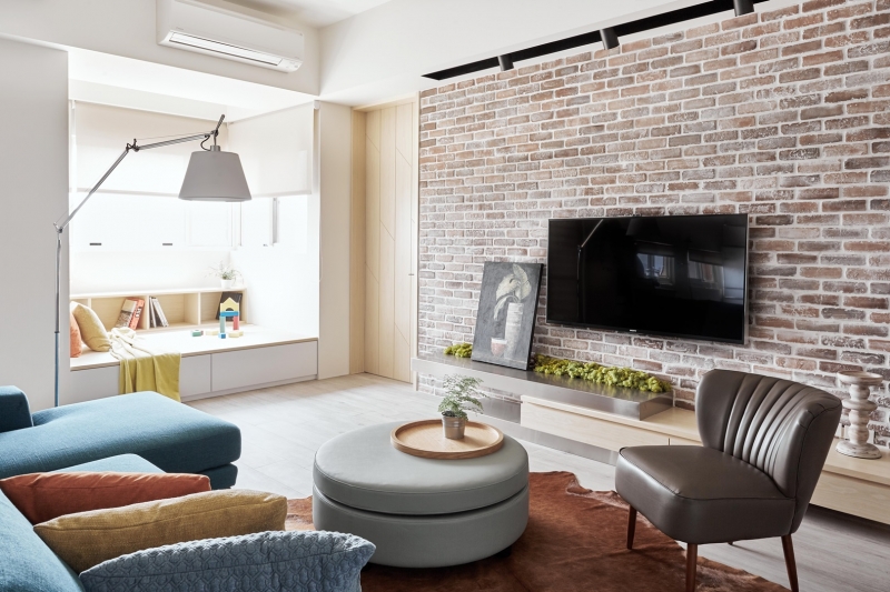 廊坊现代简约风格旭辉十九城邦122平米设计装修效果图