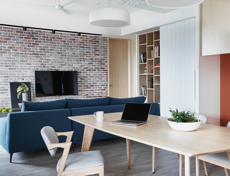 廊坊现代简约风格旭辉十九城邦122平米设计装修效果图