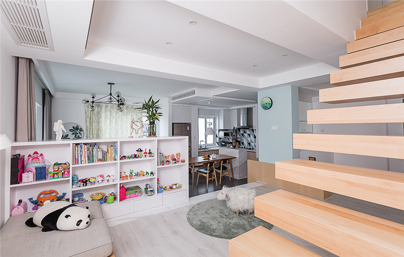 成都现代简约风格世茂玉锦湾103平米设计装修效果图