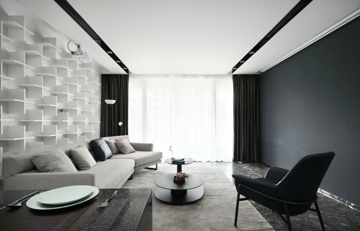 太原现代简约风格都市广场82平米设计装修效果图