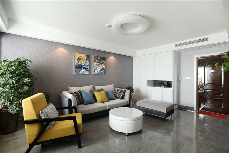 现代简约风格设计昆明鑫都韵城98平米装修效果图