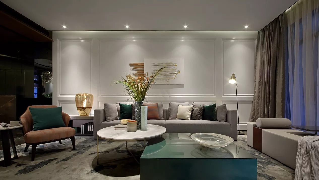 现代简约风格设计上海晶钻博华126平米装修效果图