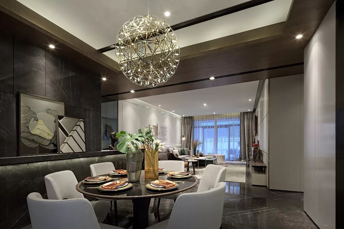 现代简约风格设计上海晶钻博华126平米装修效果图