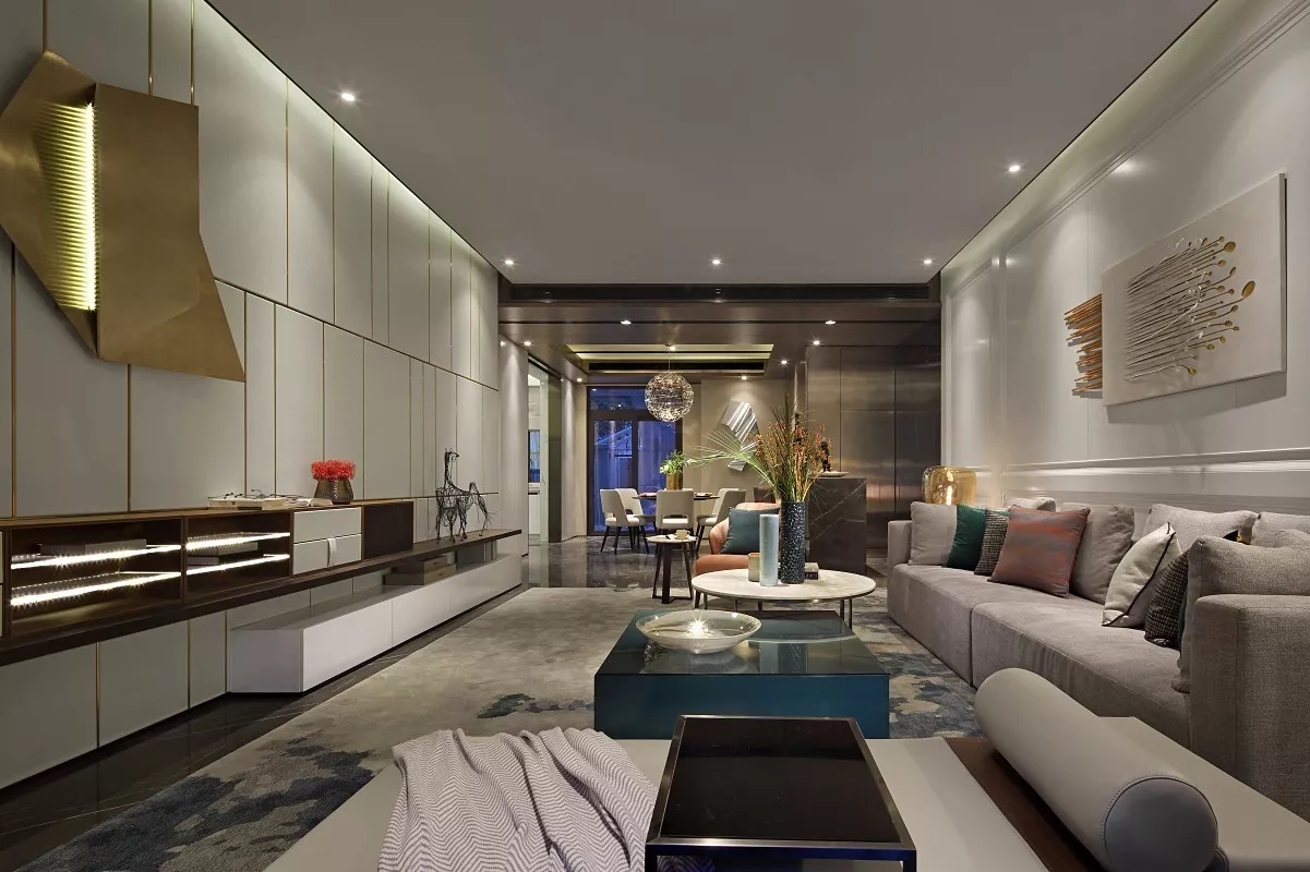 现代简约风格设计上海晶钻博华126平米装修效果图