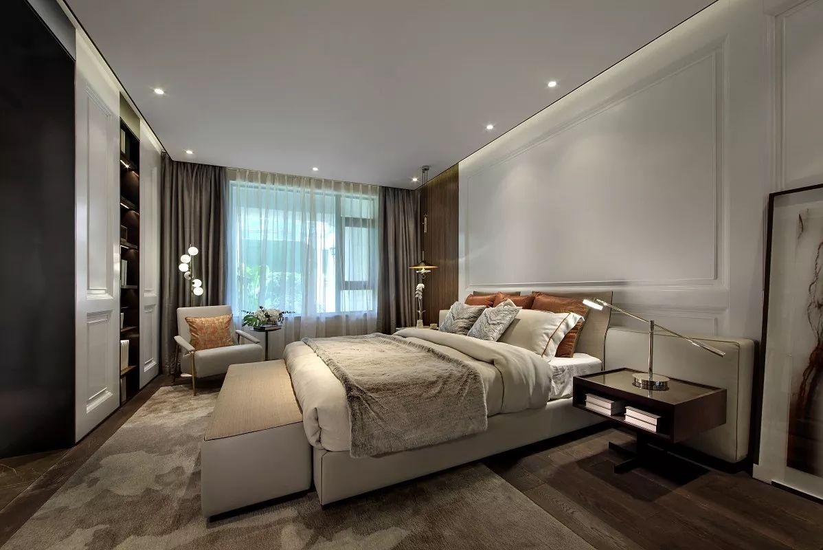 现代简约风格设计上海晶钻博华126平米装修效果图