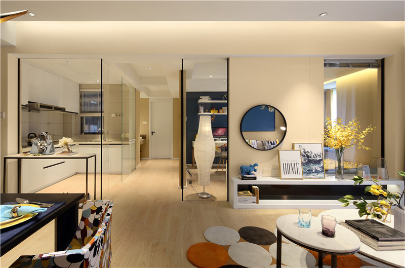 现代简约风格设计云顶花园107平米装修效果图	