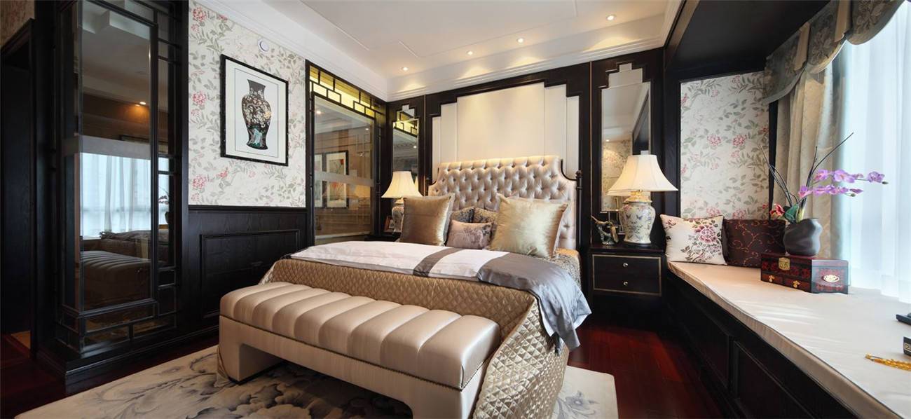 新中式风格15平米卧室设计装修效果图欣赏