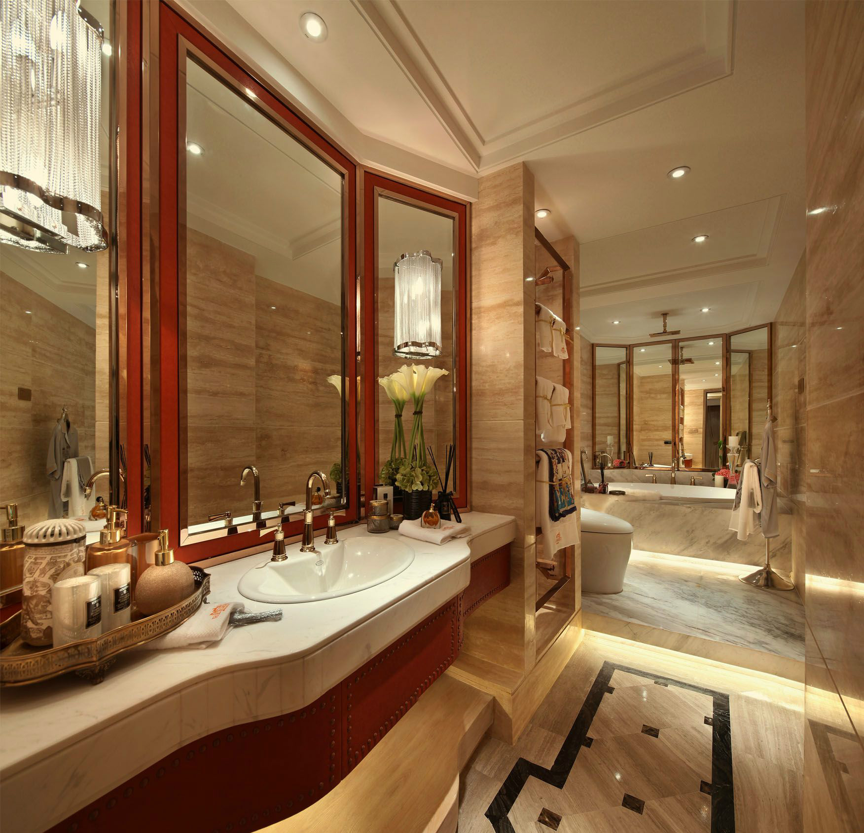 古典风格洗手间室内设计装修效果图