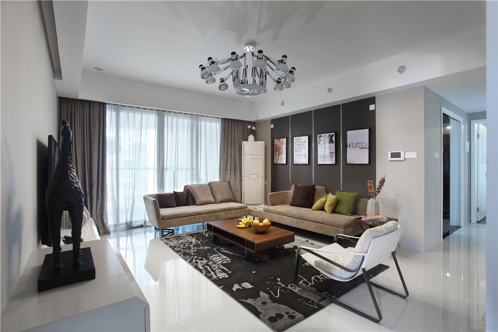 现代风格14平米客厅装修效果图