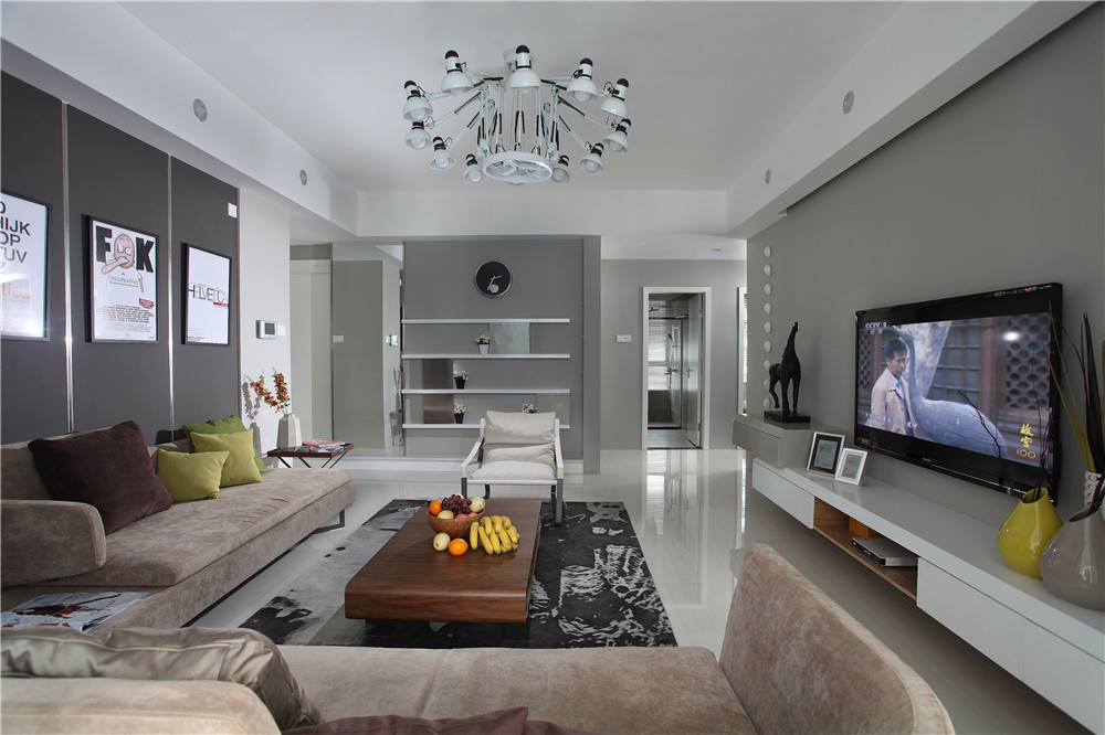 现代风格14平米客厅装修效果图