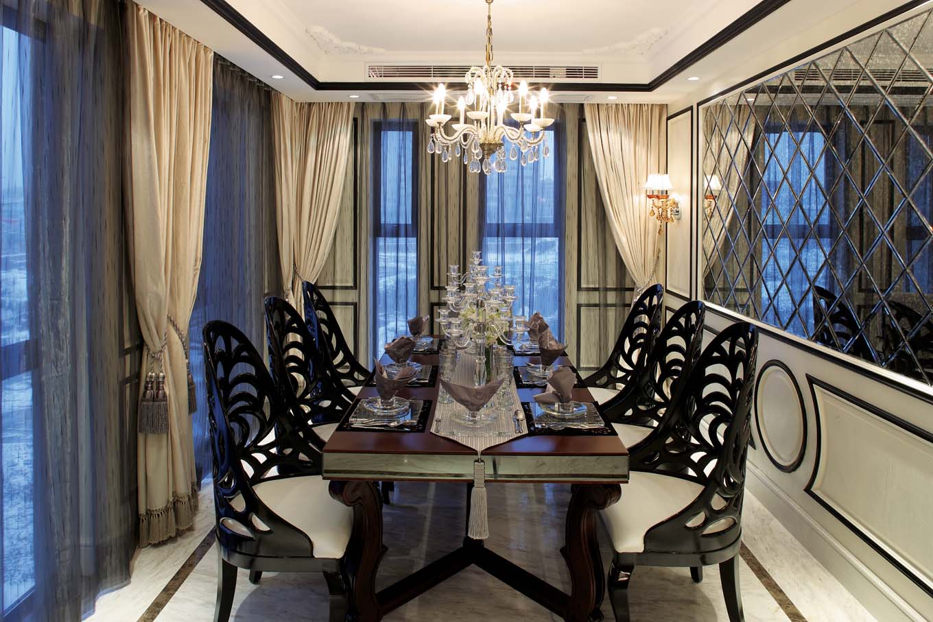 简欧风格常州香樟园166平米装修效果图