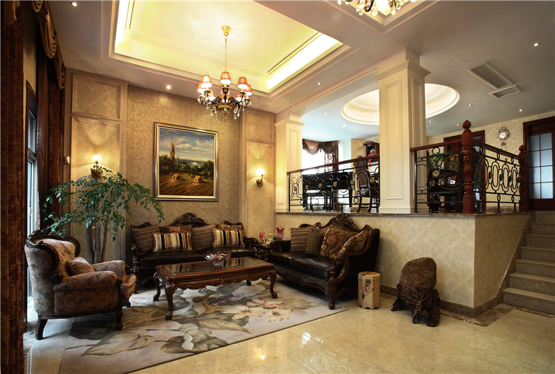 简欧风格设计成都炜岸城140平米装修效果图