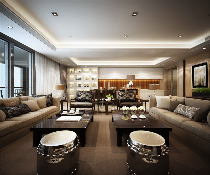 简欧风格设计成都香澜半岛131平米装修效果图