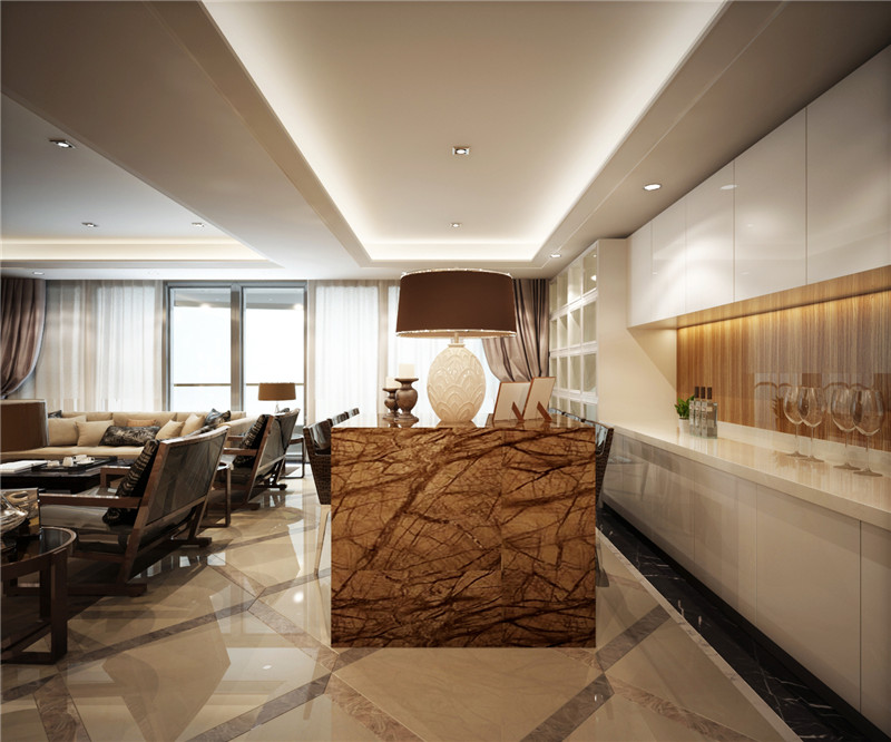 简欧风格设计成都香澜半岛131平米装修效果图