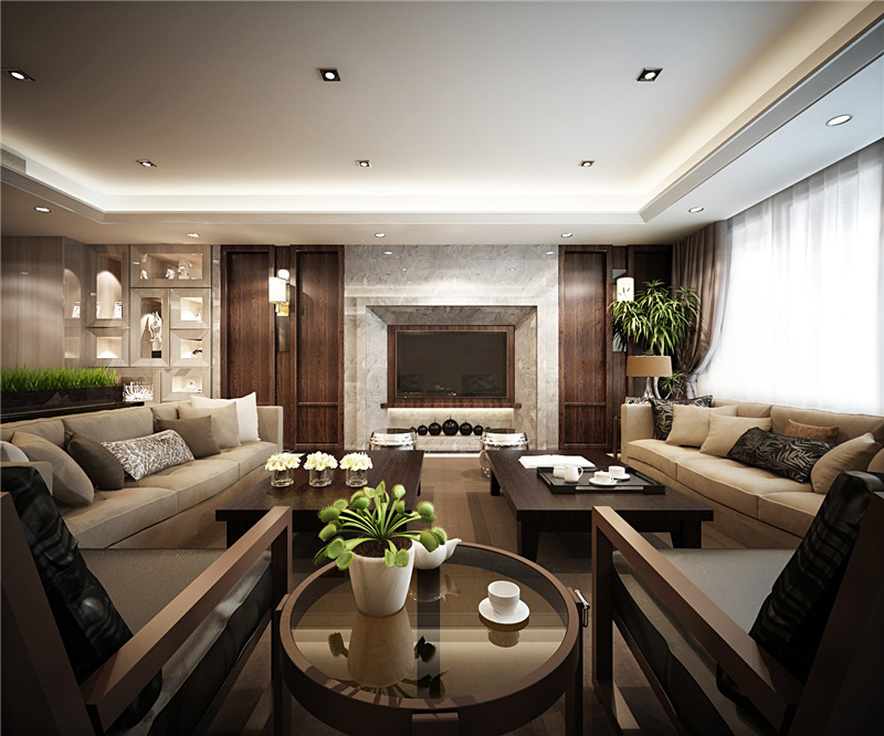 简欧风格设计成都香澜半岛131平米装修效果图