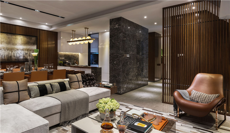 现代简约风格设计东莞黄金花园142平米装修效果图