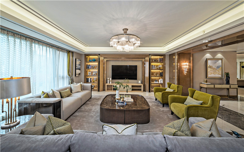 现代简约风格设计佛山保利西雅图124平米装修效果图