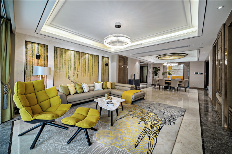 现代简约风格设计佛山保利西雅图124平米装修效果图