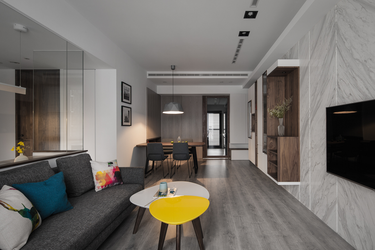 现代简约风格设计佛山樵晖新城123平米装修效果图