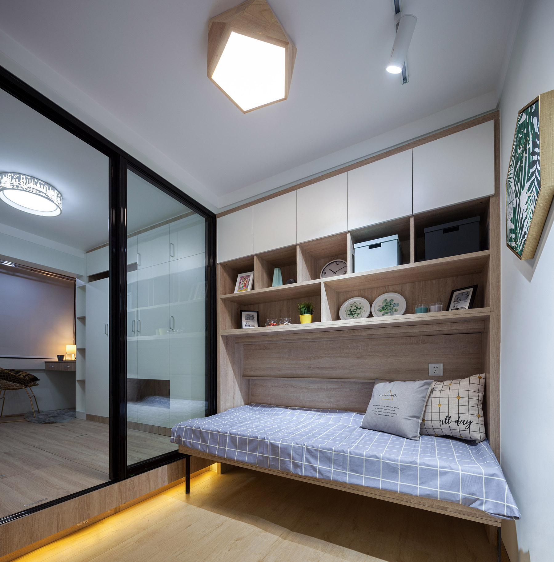 北欧风格设计贵港港宝廊景园88平米装修效果图