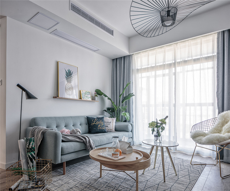 北欧风格设计贵港兴隆誉峰86平米装修效果图