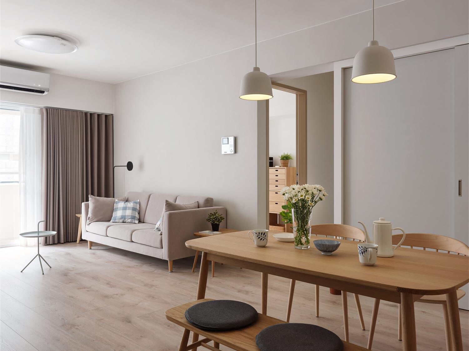 北欧风格设计69平米装修效果图