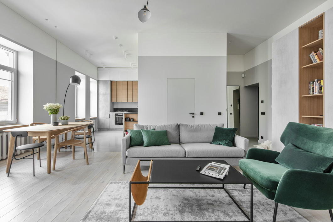 北欧风格设计杭州和顺风尚蓝湾97平米装修效果图