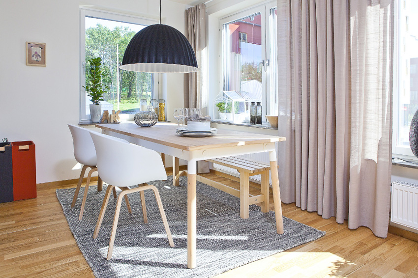 北欧风格设计湖州南林花苑80平米装修效果图