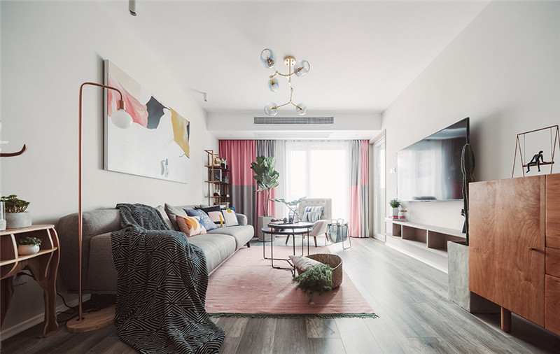 简约风格设计济南黄金时代85平米装修效果图