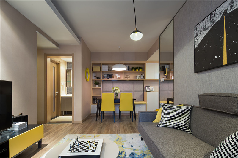 简约风格设计嘉兴云洲苑63平米装修效果图