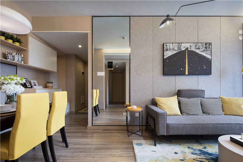 简约风格设计嘉兴云洲苑63平米装修效果图