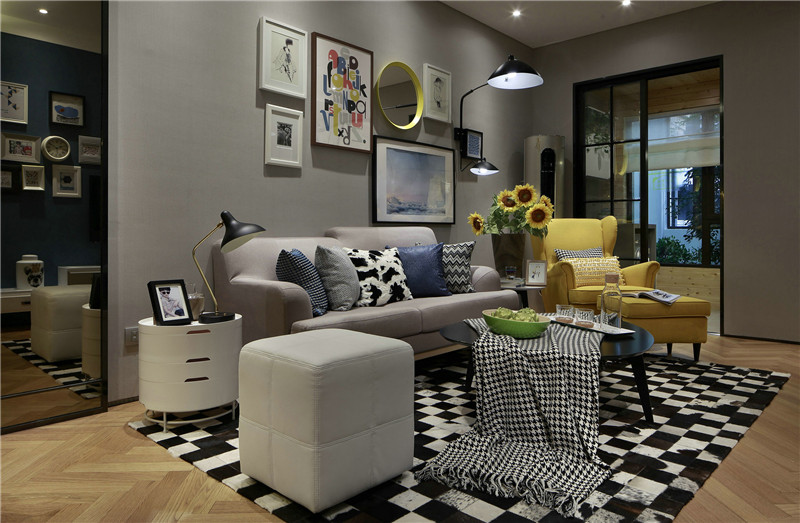 简约风格设计87平米装修效果图