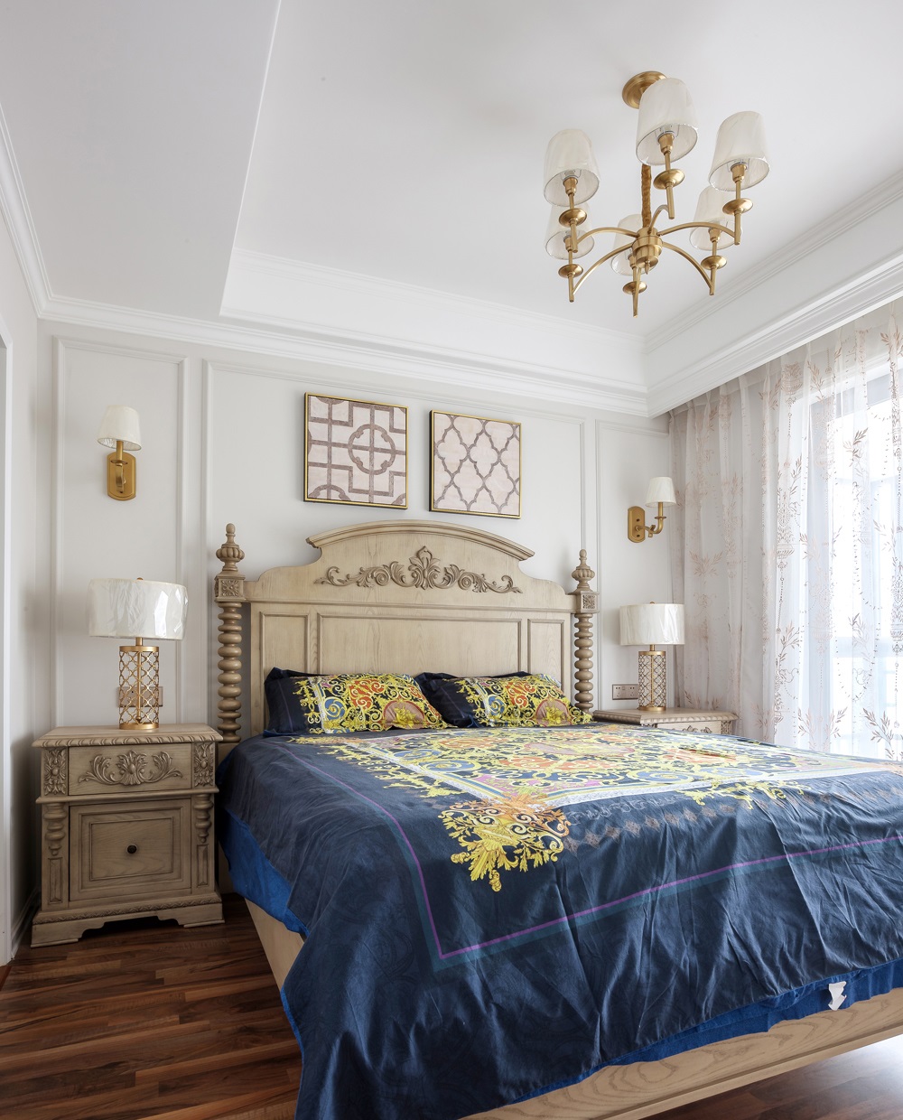 美式复古风格昆明泛亚城邦144平米装修效果图