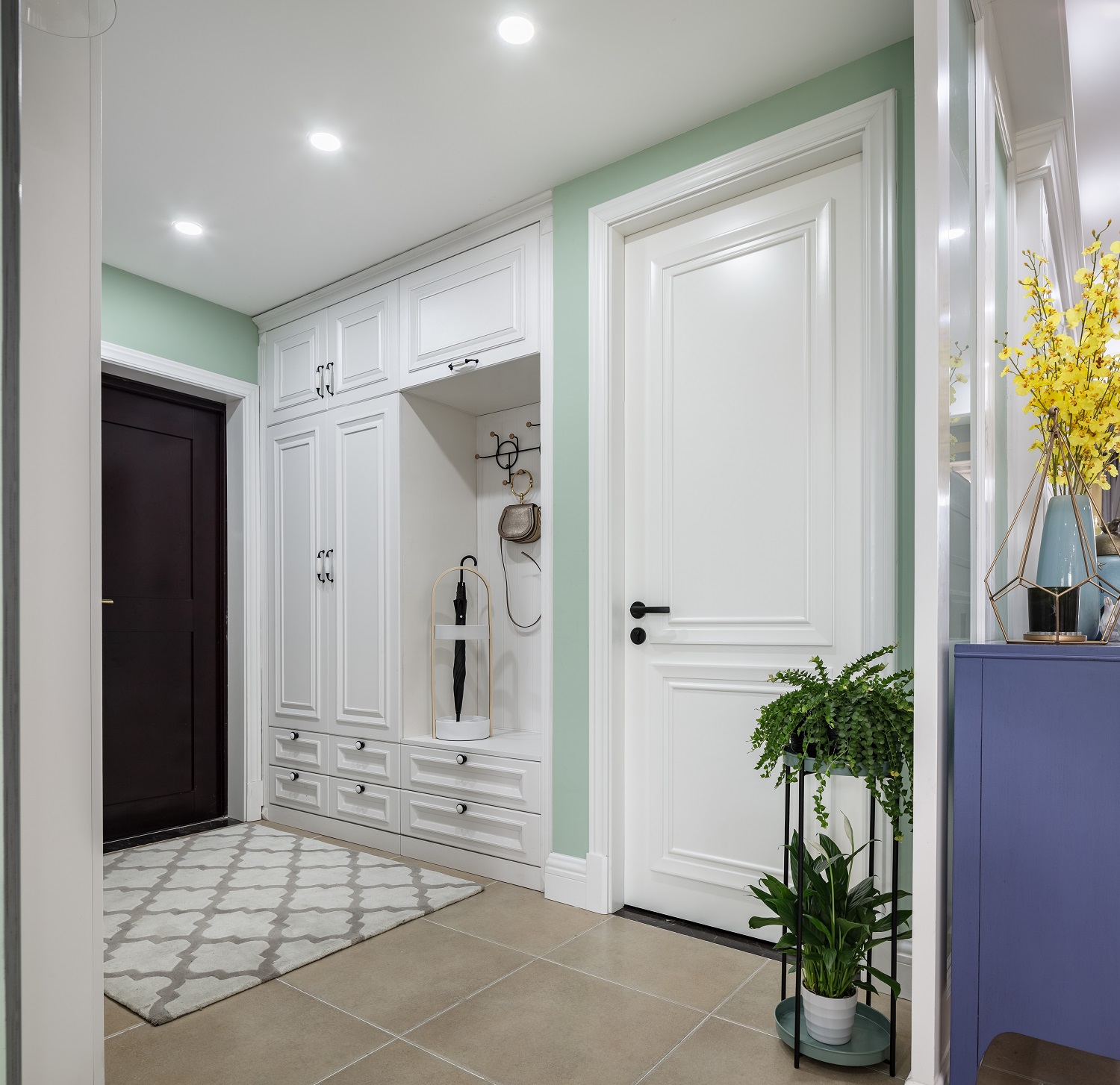 美式复古风格昆明华原花园154平米装修效果图