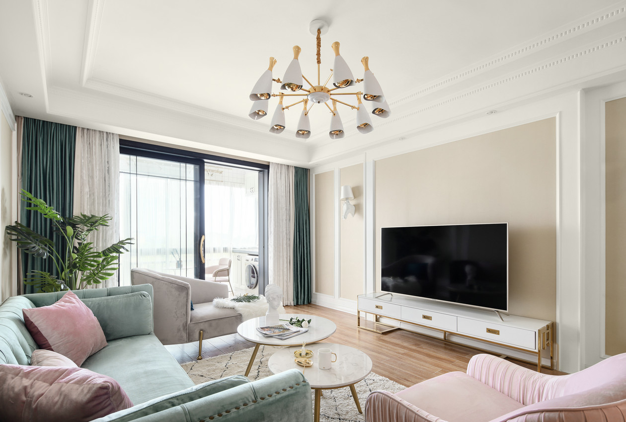 美式复古风格131平米装修效果图