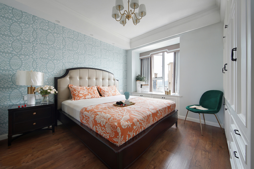 美式复古风格昆明实力锦城140平米装修效果图